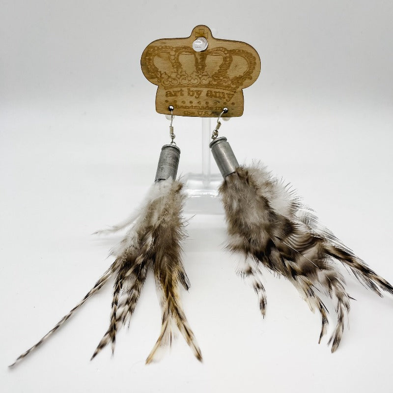 Shell Casting Feather Earrings - Boujee Boutique 