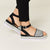 Forever Link Rhinestone Buckle Strappy Wedge Sandals - Boujee Boutique 