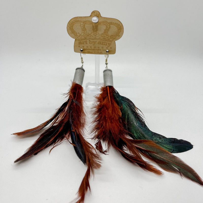 Shell Casting Feather Earrings - Boujee Boutique 