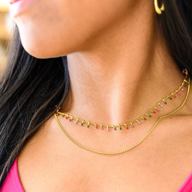 Colorful Palette Layered Necklace - Boujee Boutique 
