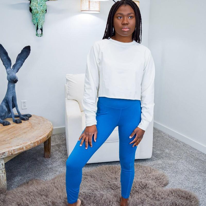 Blue Butter Soft Full Length Workout Leggings - Boujee Boutique