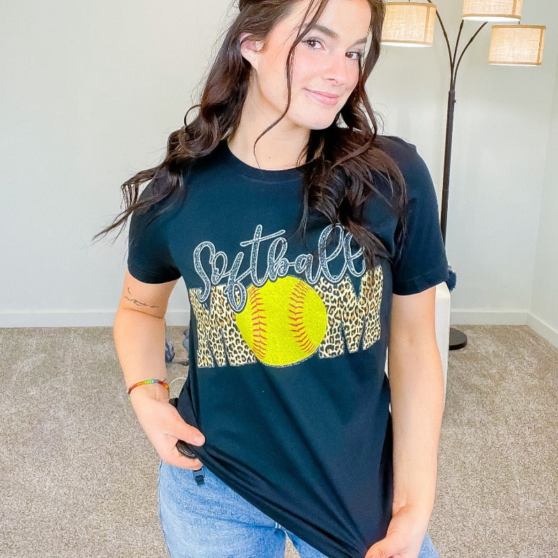 Softball MOM Graphic Tee - Boujee Boutique 