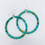 Native Sterling Silver Turquoise Hoop Earrings - Boujee Boutique 