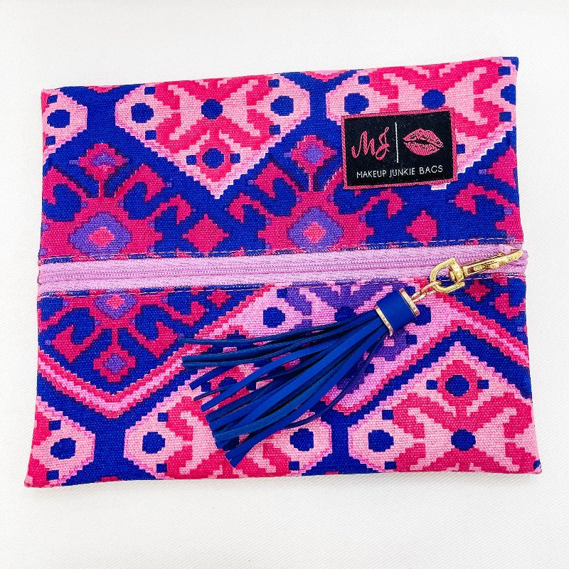 Aztec Pink Small Makeup Junkie Bag - Boujee Boutique 