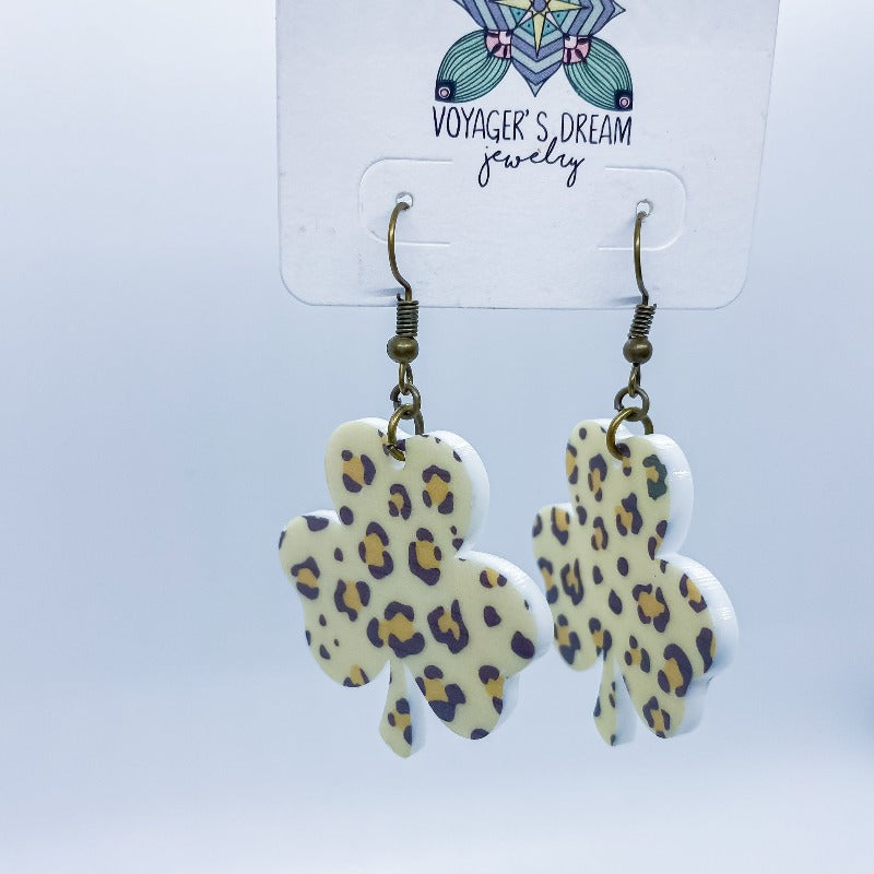 Lucky Leopard Print Earrings - Boujee Boutique 