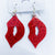 Red Glitter Kiss Me Earrings - Boujee Boutique 