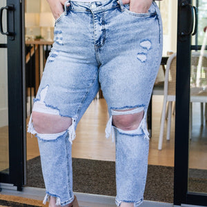 Rizzo High Rise Crop Straight Jeans - Boujee Boutique 