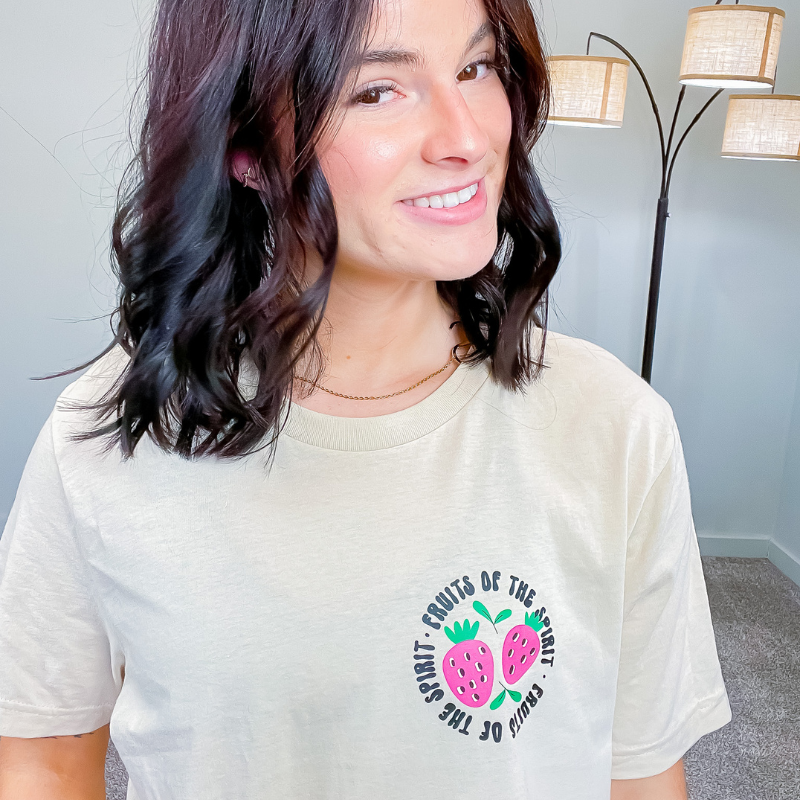 Fruits of the Spirit Soft Cream Graphic Tee - Boujee Boutique 