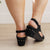 Walk This Way Wedge Sandals in Black Suede - Boujee Boutique 