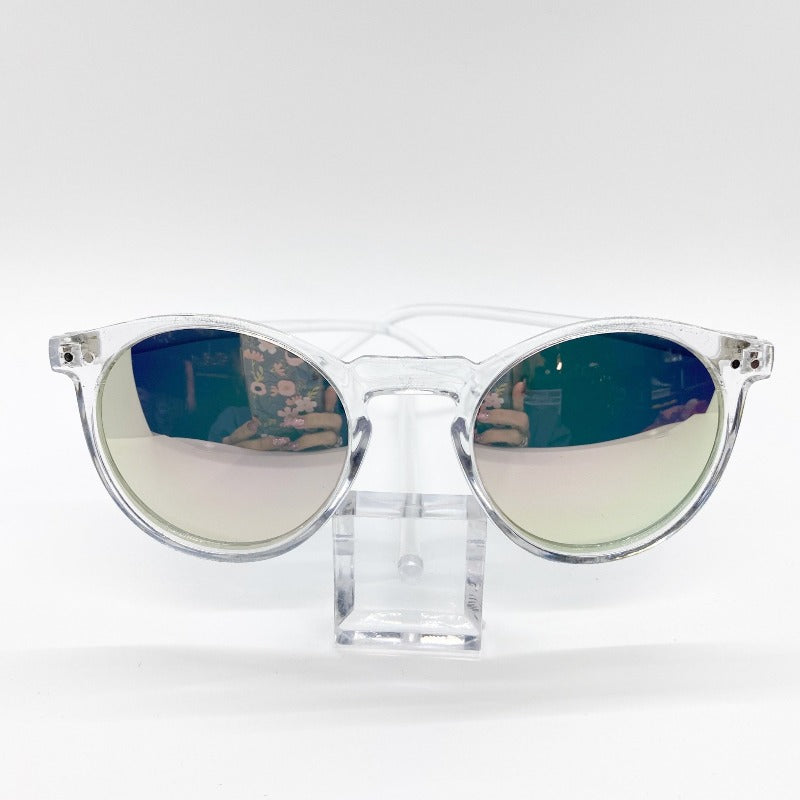 Clear Frame Round Lense Sunglasses - Boujee Boutique