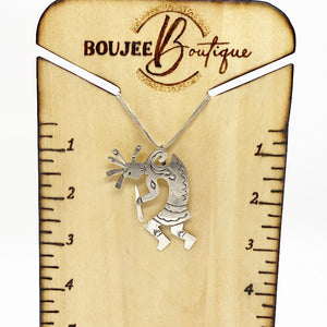 Sterling Silver KOKOPELLI Giant Necklace - Boujee Boutique