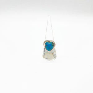 Turquoise Heart Sterling Silver Ring - Boujee Boutique 