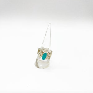 Fenced Turquoise Wide Ring - Boujee Boutique