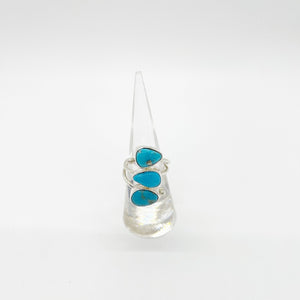 Turquoise Sterling Silver Adjustable Ring - Boujee Boutique