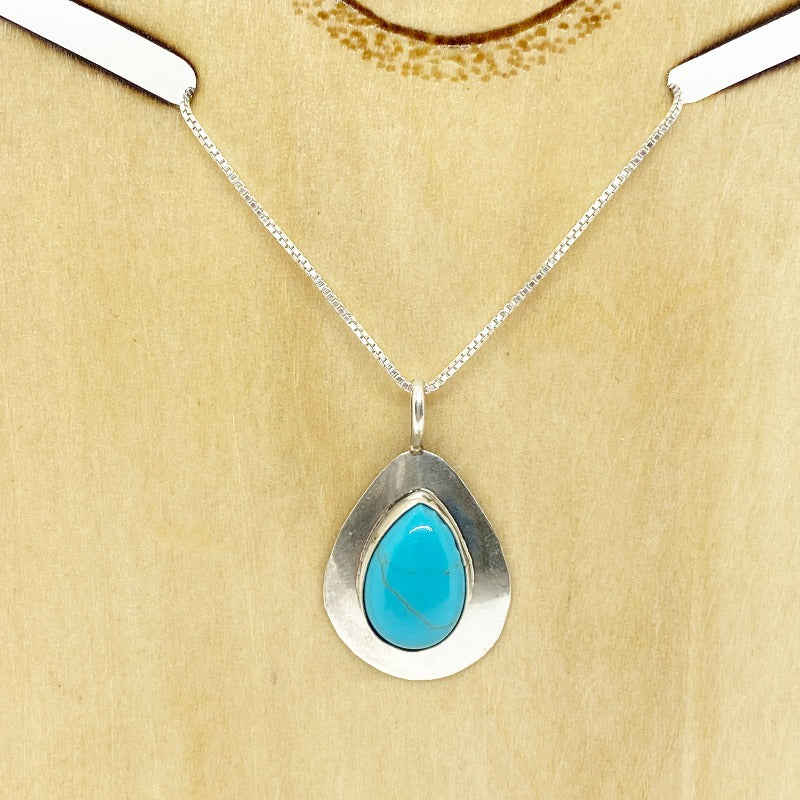 Tear Drop Turquoise Necklace - Boujee Boutique