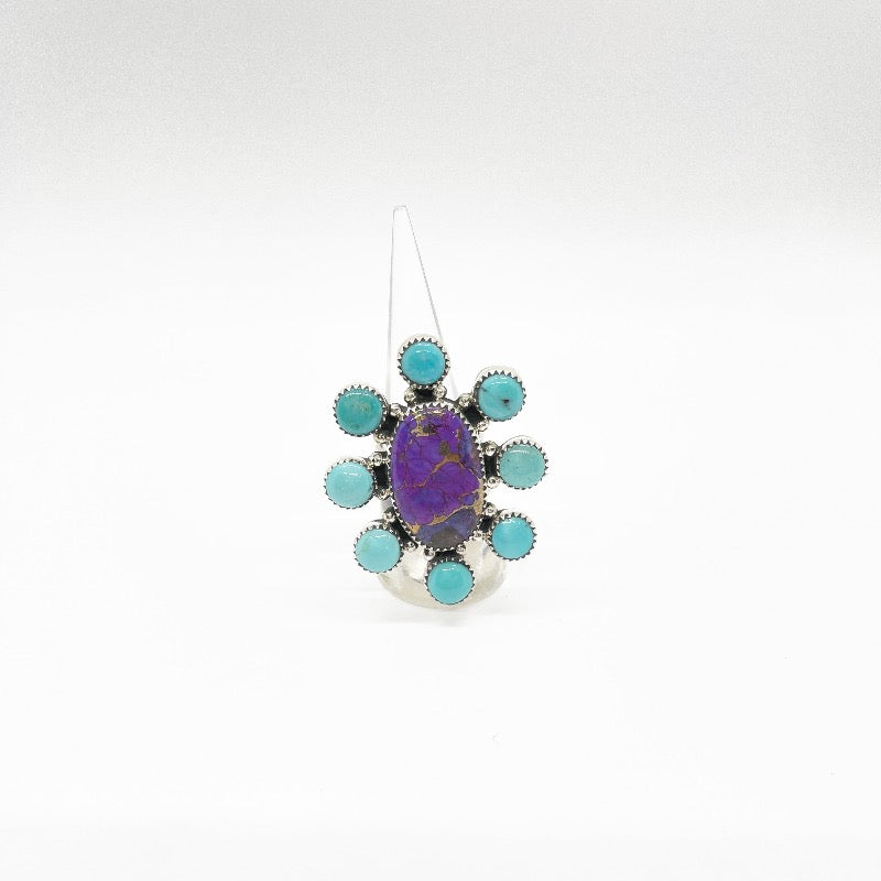 Purple Turquoise Sterling Silver Ring - Boujee Boutique
