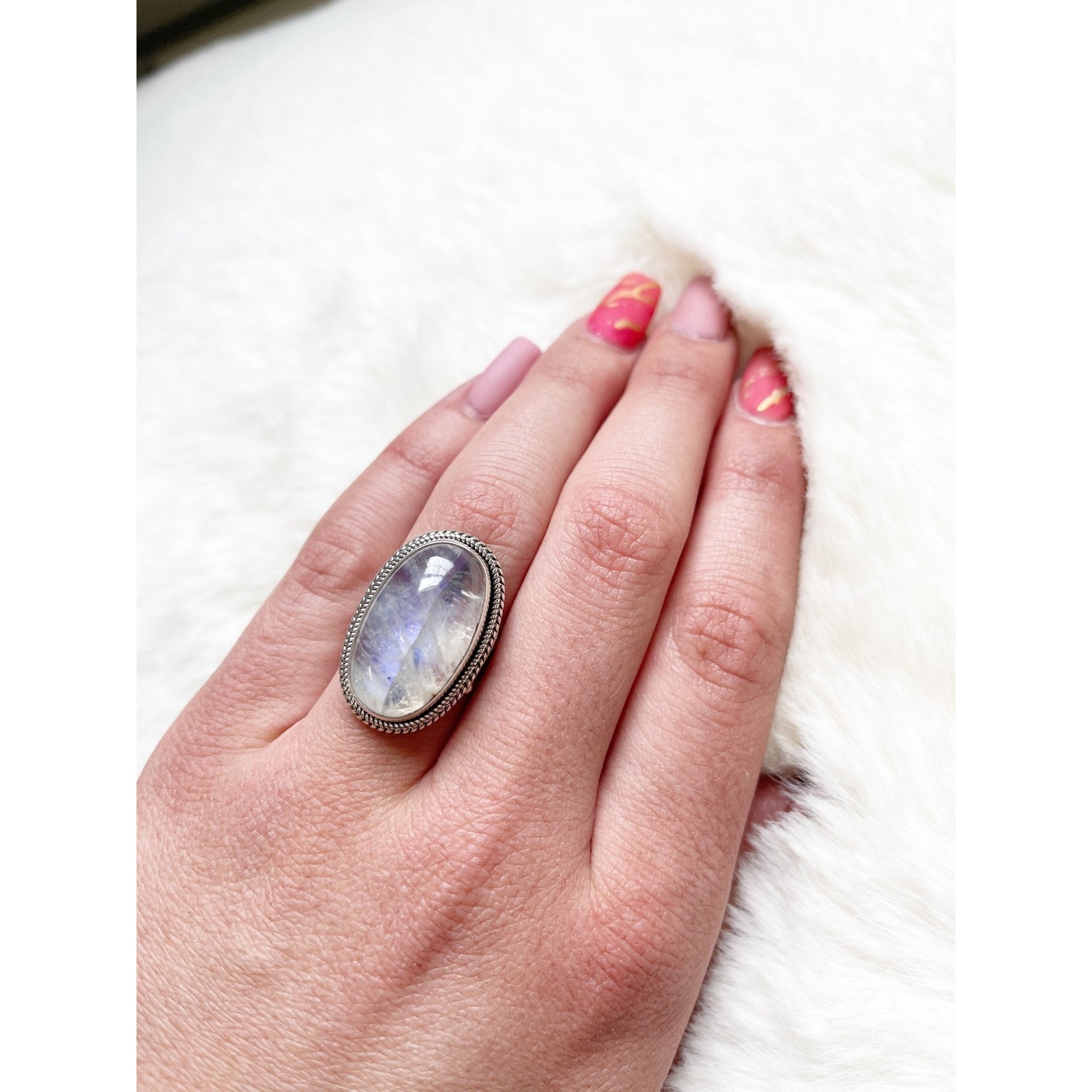 Sterling Silver Rainbow Moonstone - Boujee Boutique
